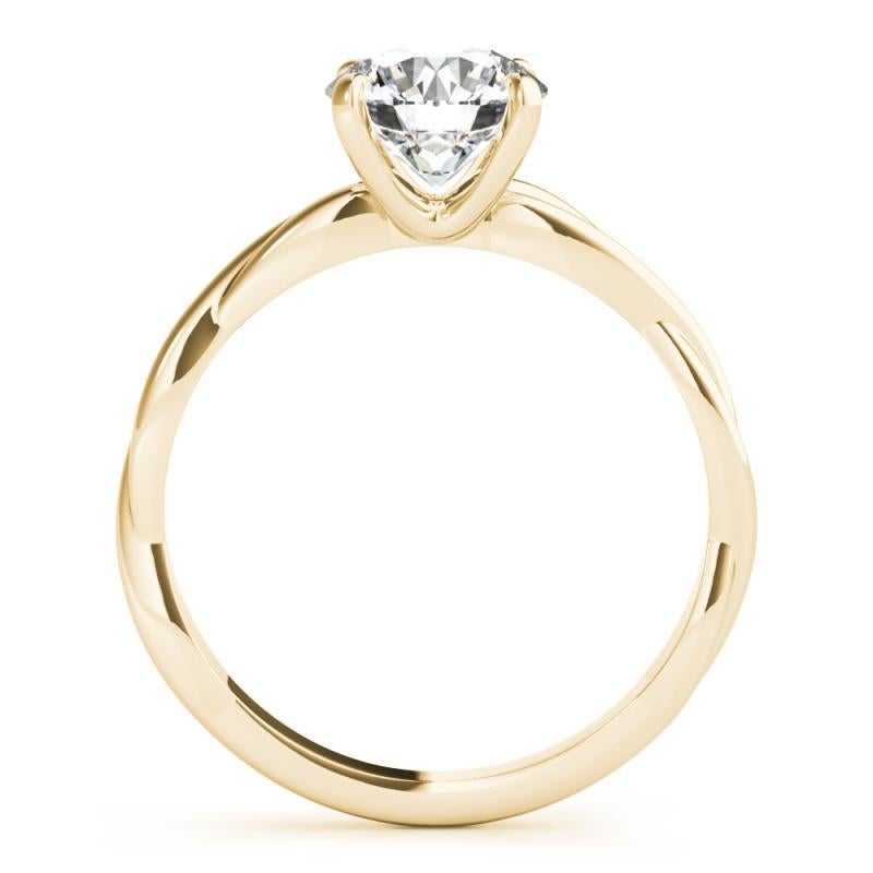 Bague à diamants certifiée GIA de 1,64 carat solitaire rond à vigne torsadée Neuf - En vente à New York, NY