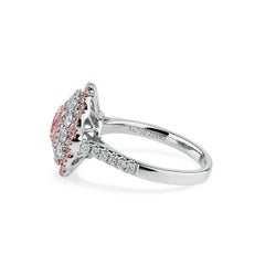 GIA Certified 1.65 Carat Natural Diamond Pink White Diamond Engagement Ring