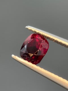GIA Certified 1.66 Carat Burma No Heat Natural Cushion Cut Ruby
