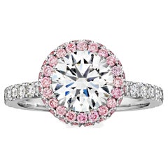 GIA Certified 1.66 Carat E VS1 Round Diamond Engagement Ring "Luna"