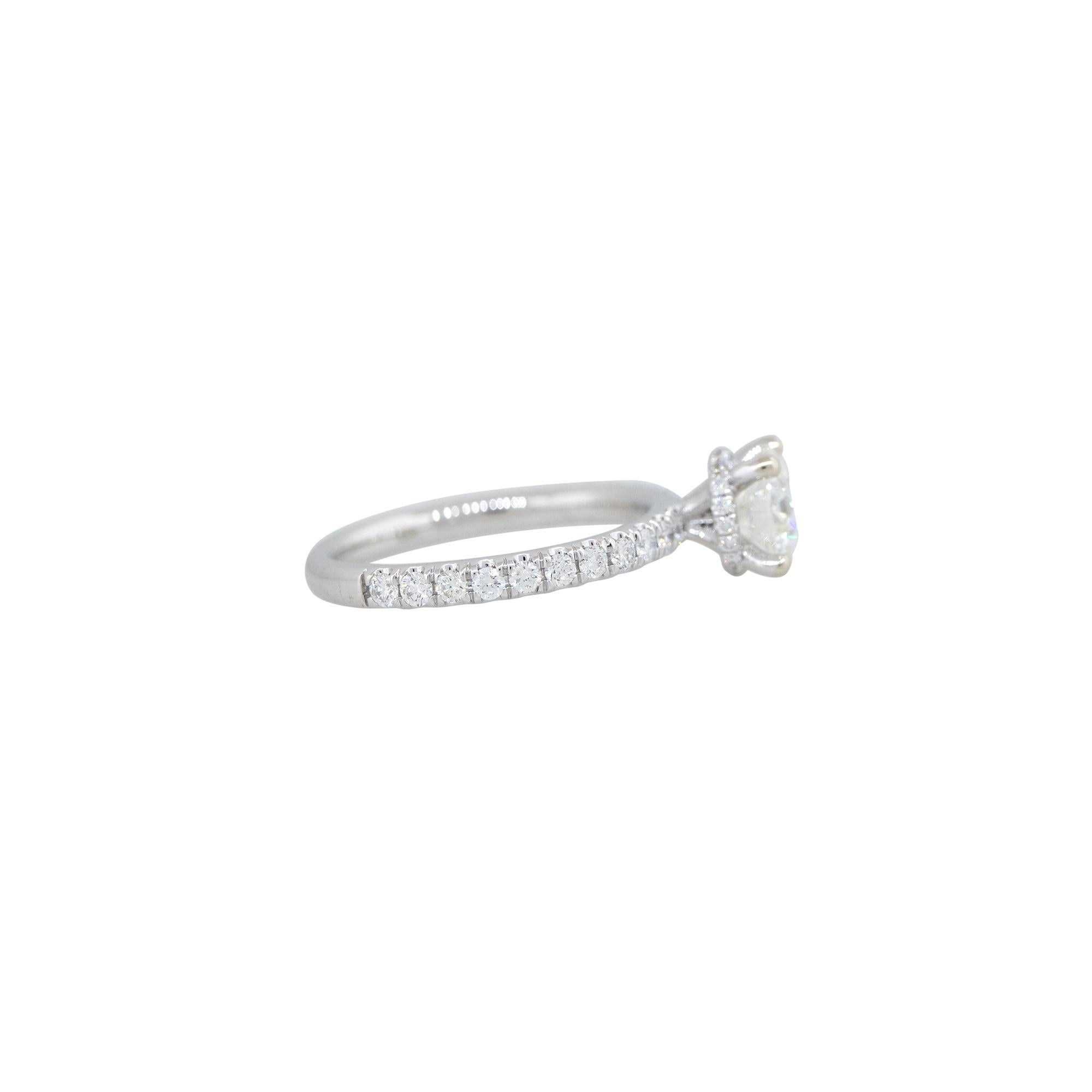 Round Cut GIA Certified 1.66 Carat Round Brilliant Diamond Engagement Ring 14 Karat 