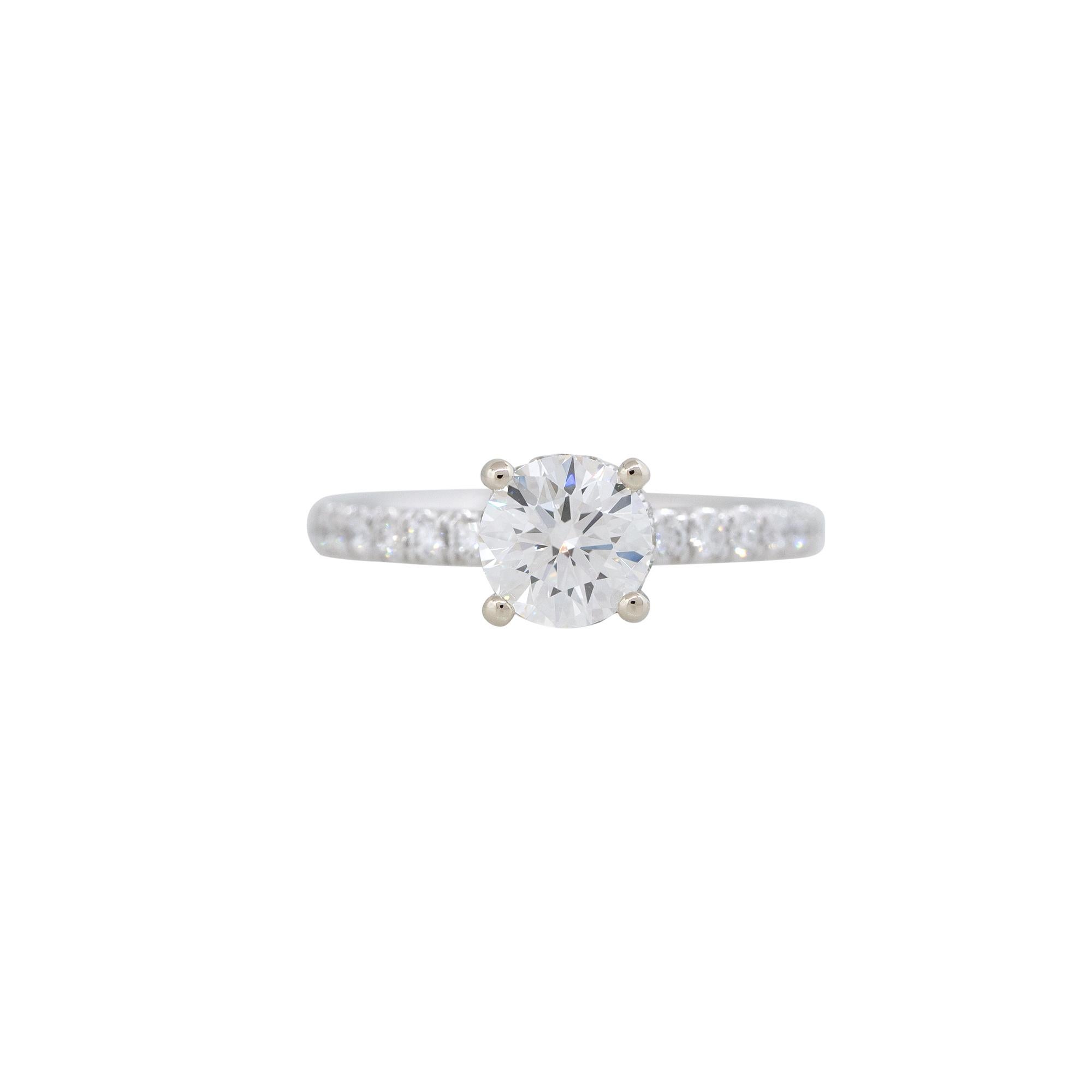 GIA Certified 1.66 Carat Round Brilliant Diamond Engagement Ring 14 Karat  In Excellent Condition In Boca Raton, FL