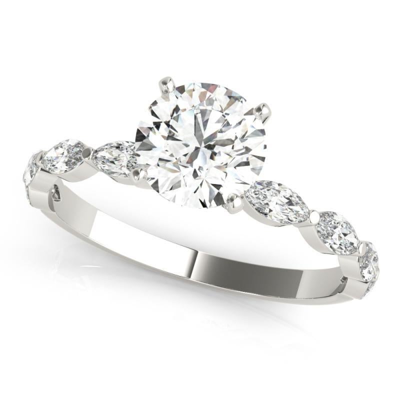 Donna Anello con diamante solitario a fascia con diamante rotondo certificato GIA da 1,66 carati in vendita