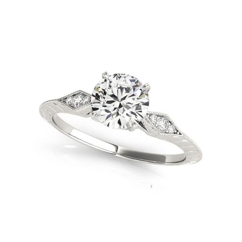 GIA Certified 1.66 Carat Round Solitaire Knife-Edge Platinum Diamond Ring