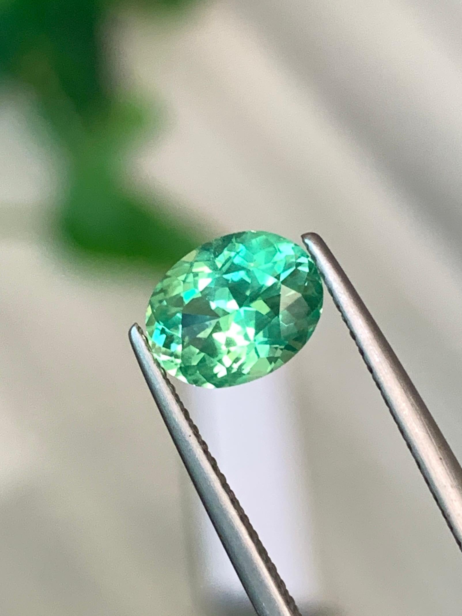 Women's or Men's GIA Certified 1.66 Cts AAA Grade Green Rare Rare Kornerupine (Pismatine) For Sale