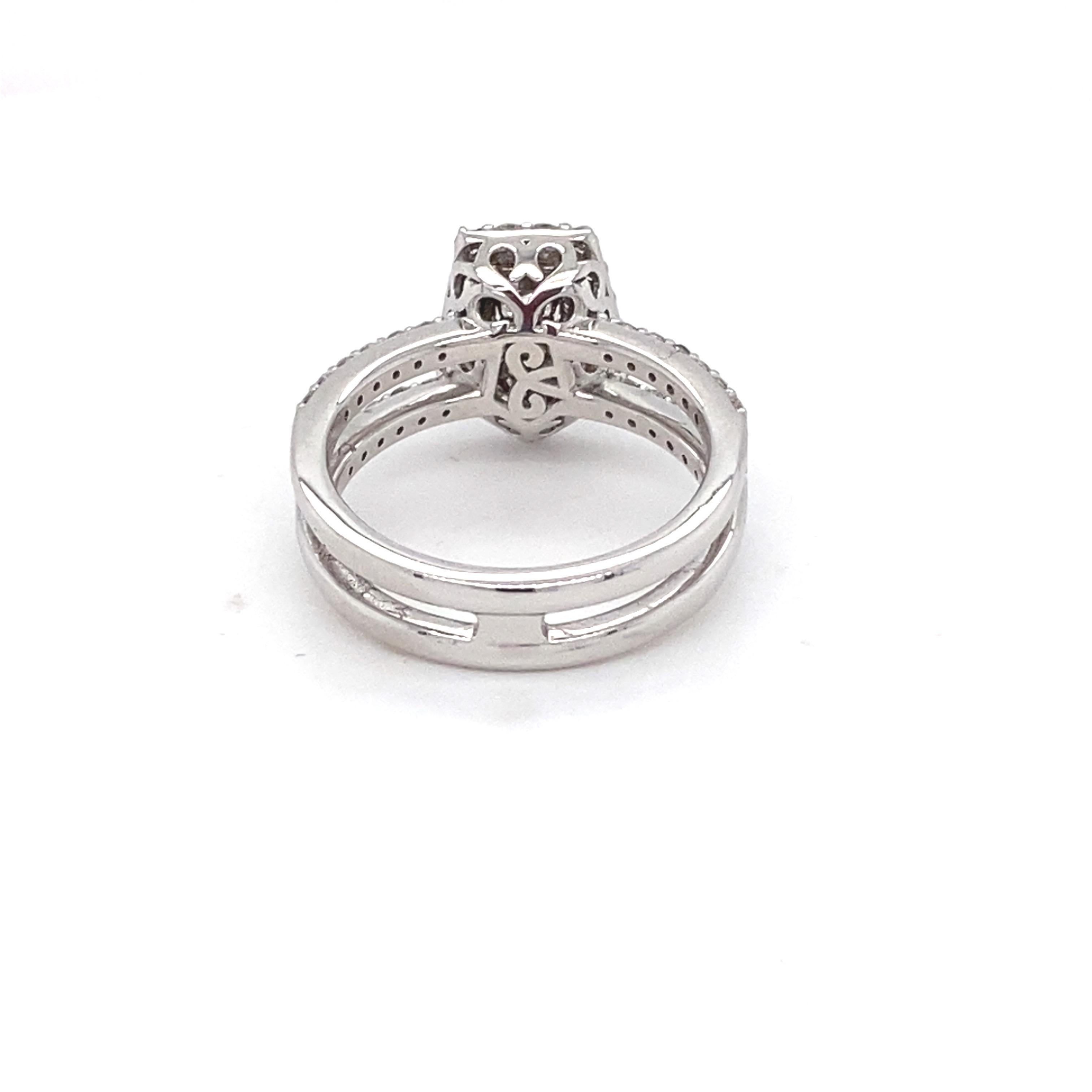 GIA Certified 1.67 Carat No Heat Sapphire Diamond Platinum Ring 4