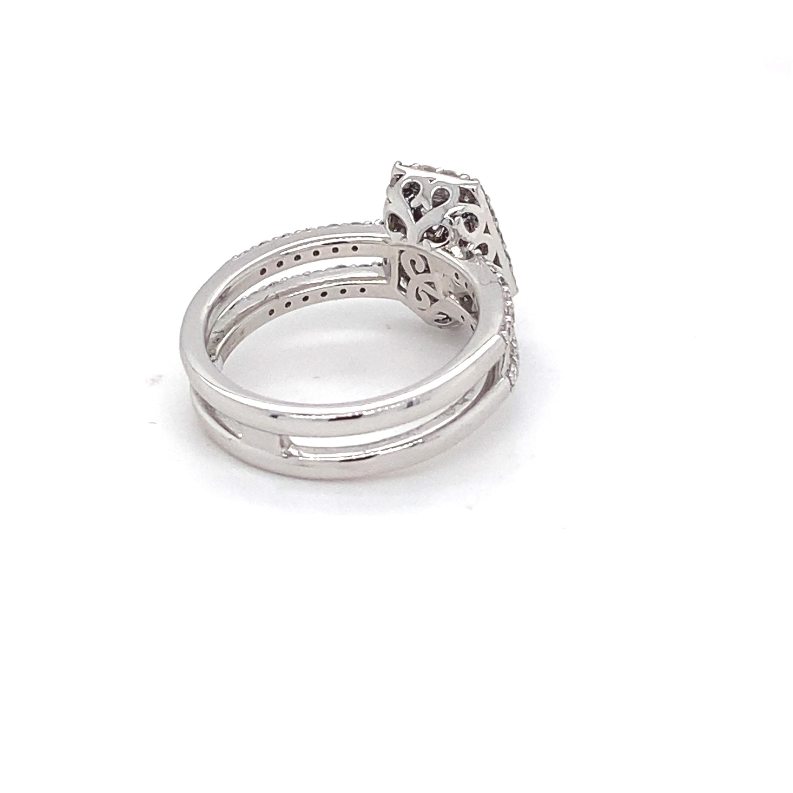 GIA Certified 1.67 Carat No Heat Sapphire Diamond Platinum Ring 6
