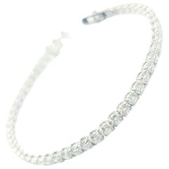GIA Certified 16.75 Carat G-D/VVS2-FL Diamond Tennis Bracelet 18k White Gold