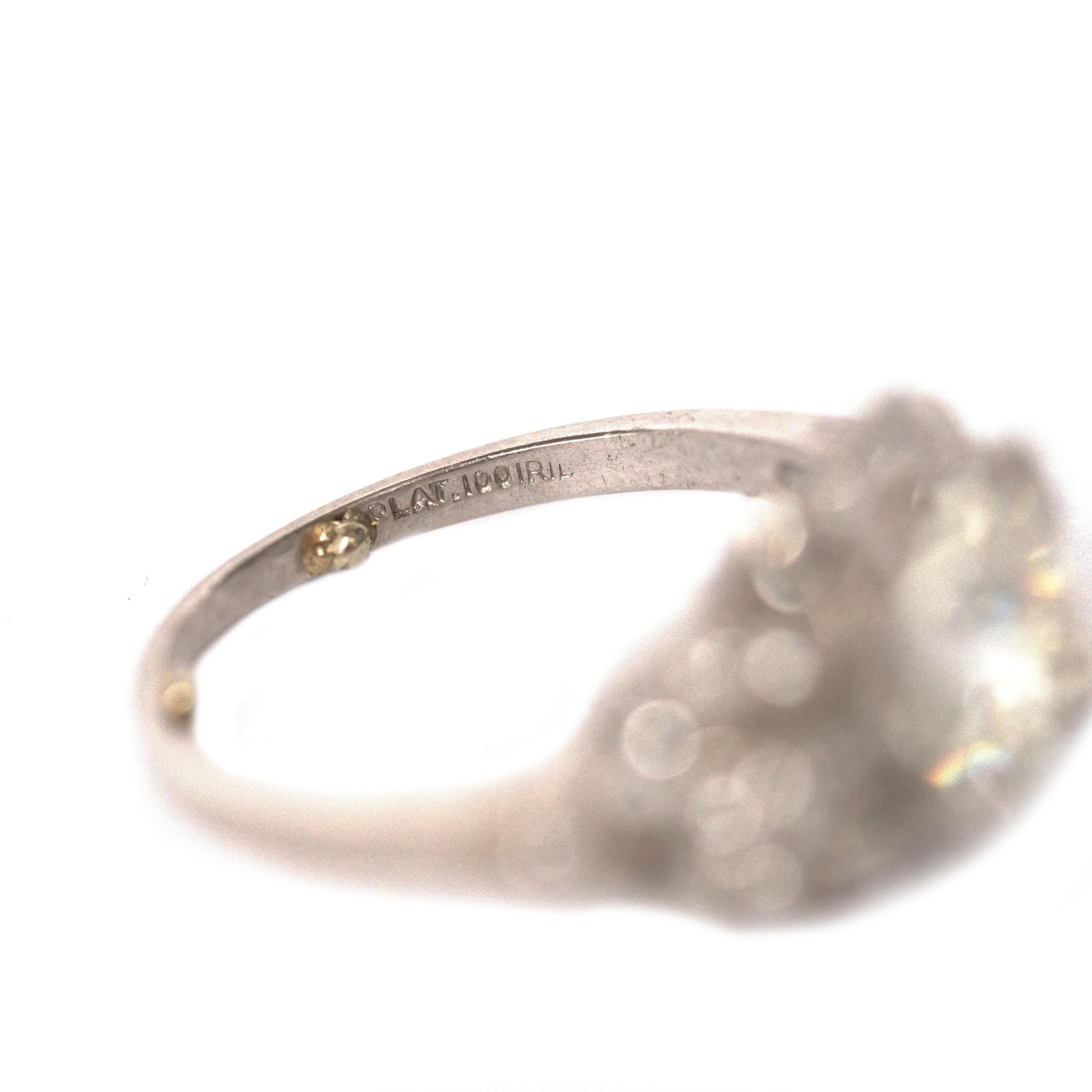 GIA Certified 1.69 Carat Diamond Platinum Engagement Ring In Good Condition For Sale In Atlanta, GA