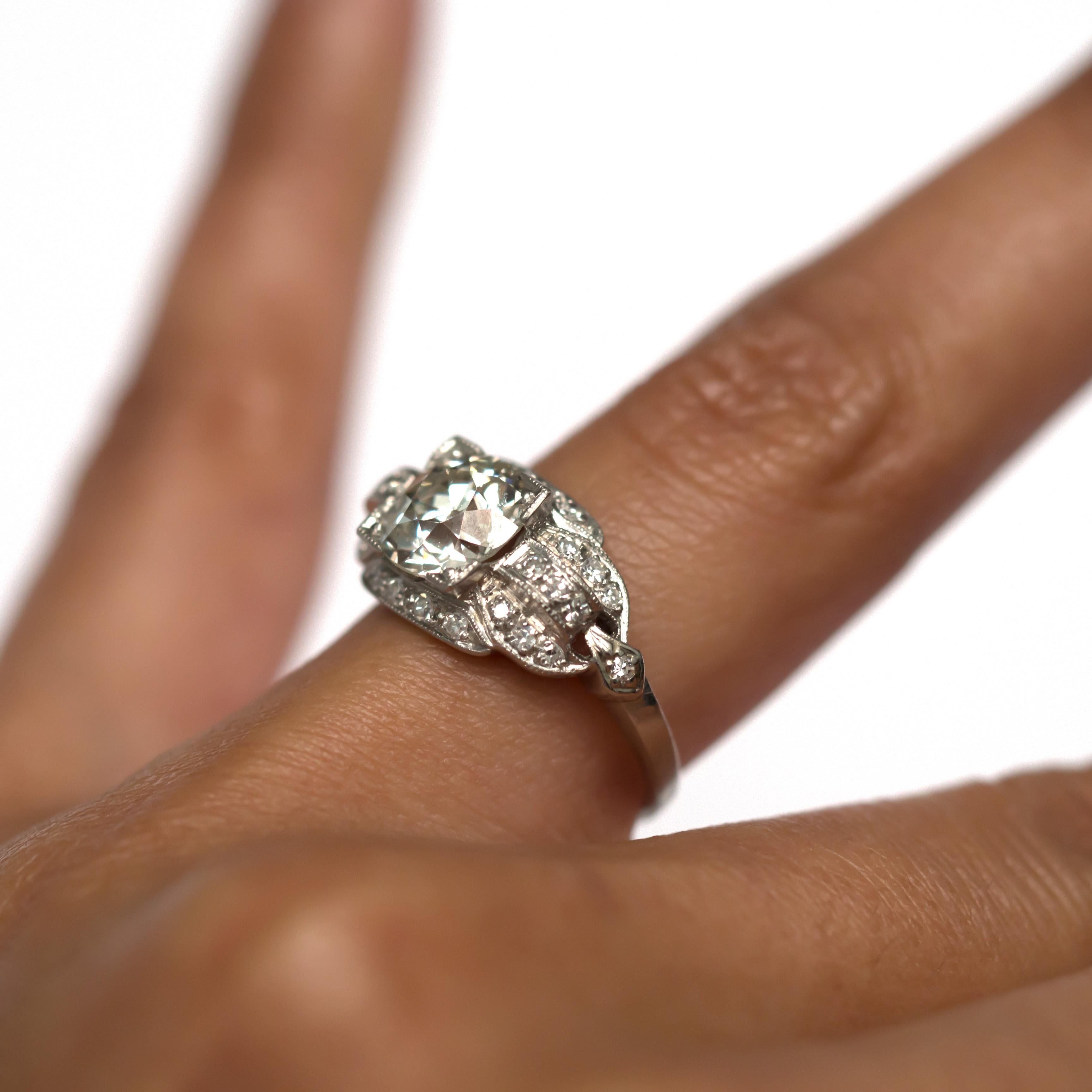 GIA Certified 1.69 Carat Diamond Platinum Engagement Ring For Sale 2