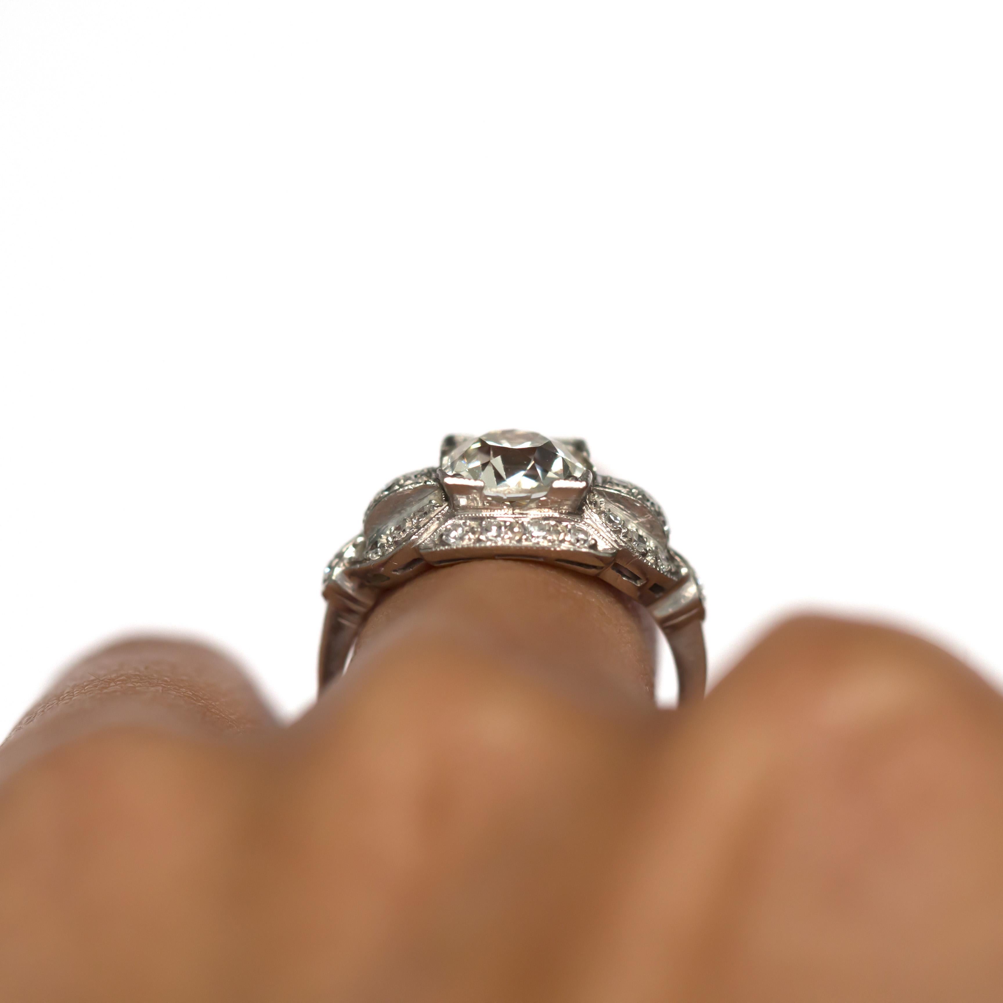 GIA Certified 1.69 Carat Diamond Platinum Engagement Ring For Sale 3