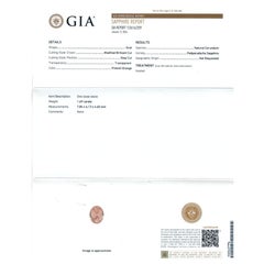 Gema de zafiro Padparascha natural de 1,69 quilates con informe GIA