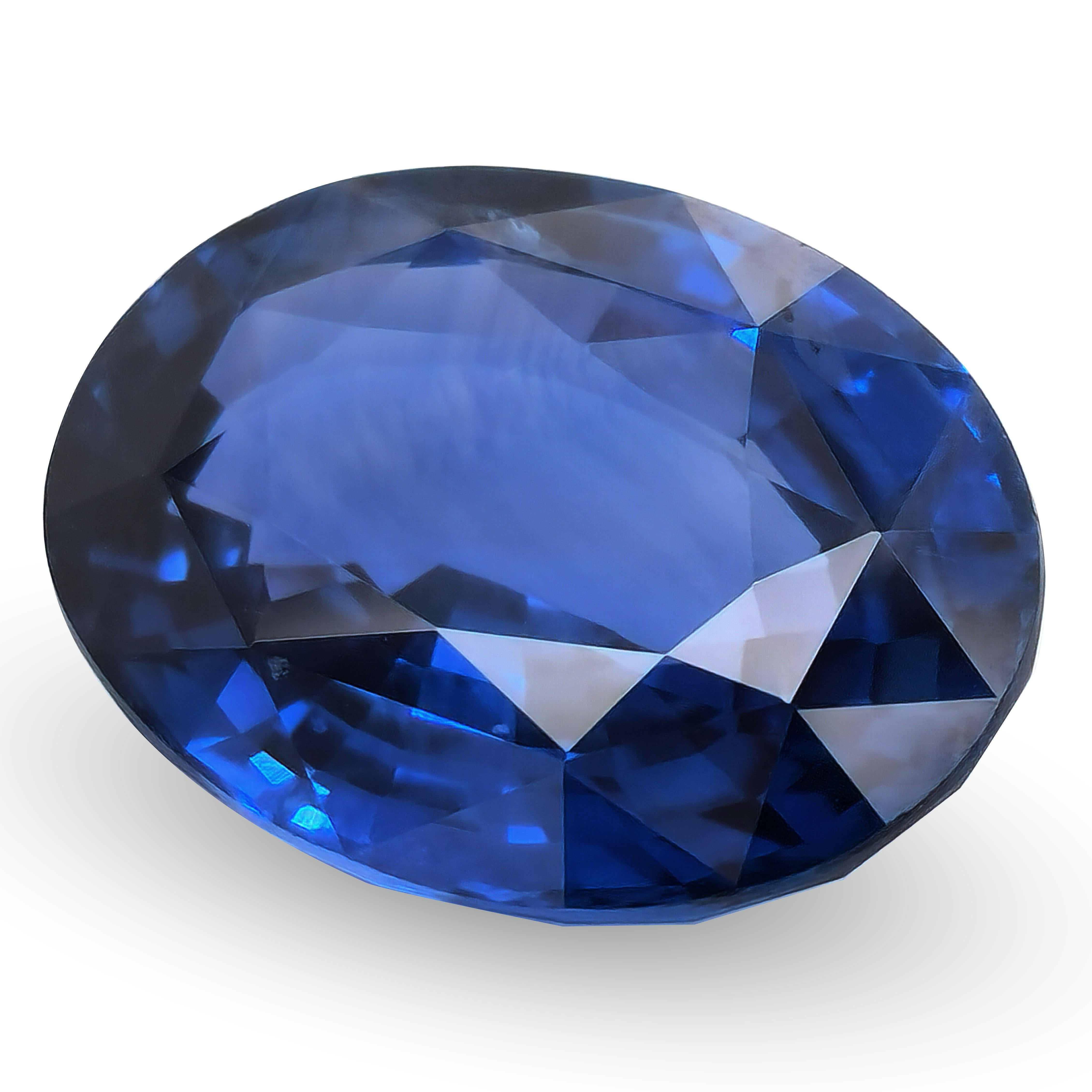 Taille brillant Exceptionnel saphir bleu chauffé du Sri Lanka de 16,95 carats certifié par le GIA en vente
