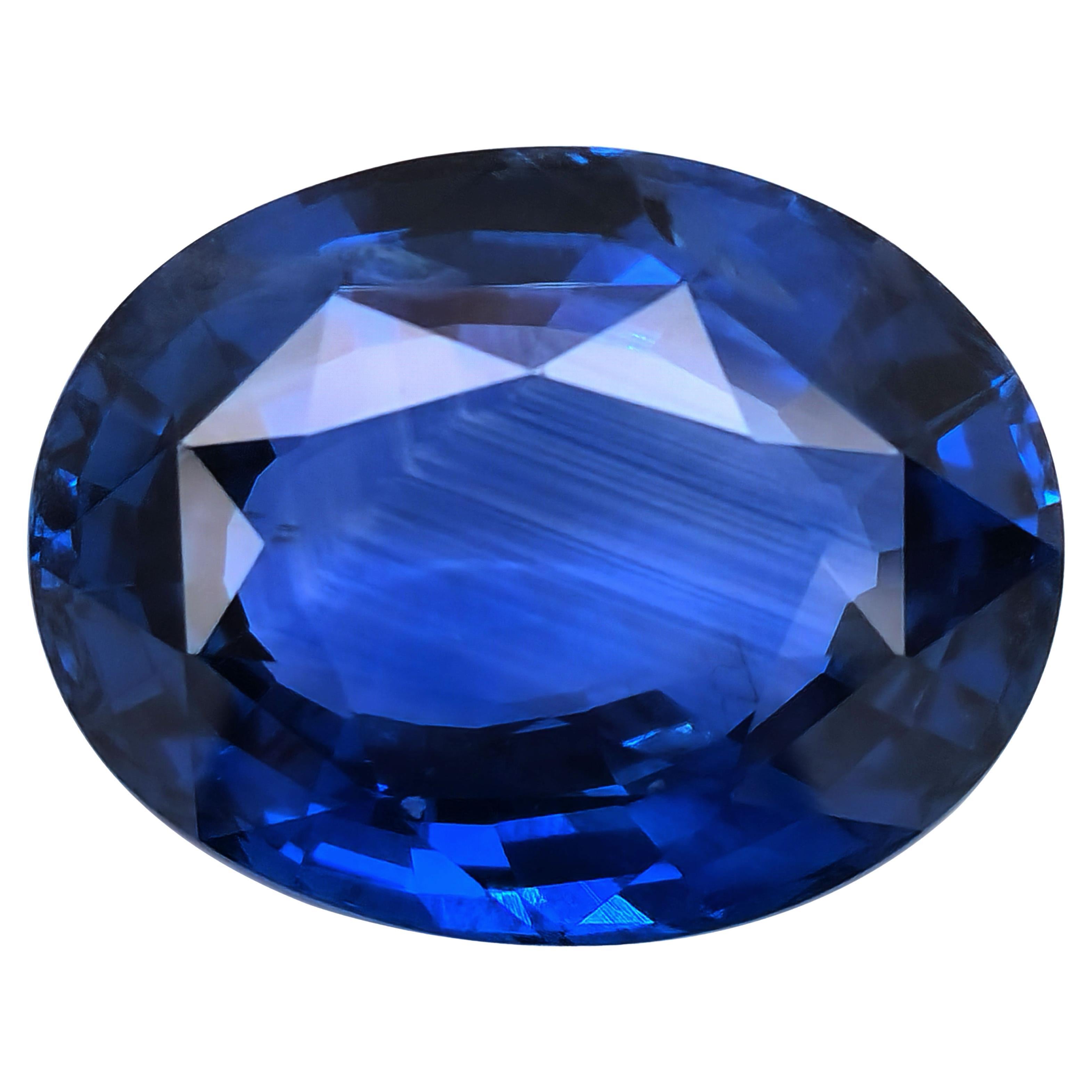 Exceptionnel saphir bleu chauffé du Sri Lanka de 16,95 carats certifié par le GIA
