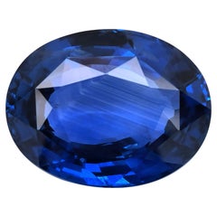 Exceptionnel saphir bleu chauffé du Sri Lanka de 16,95 carats certifié par le GIA