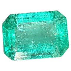 Smeraldo colombiano certificato GIA da 1,69ct, taglio ottagonale, Unisex, 1990