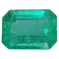 Smeraldo colombiano certificato GIA da 1,69ct, taglio ottagonale, Unisex, 1990