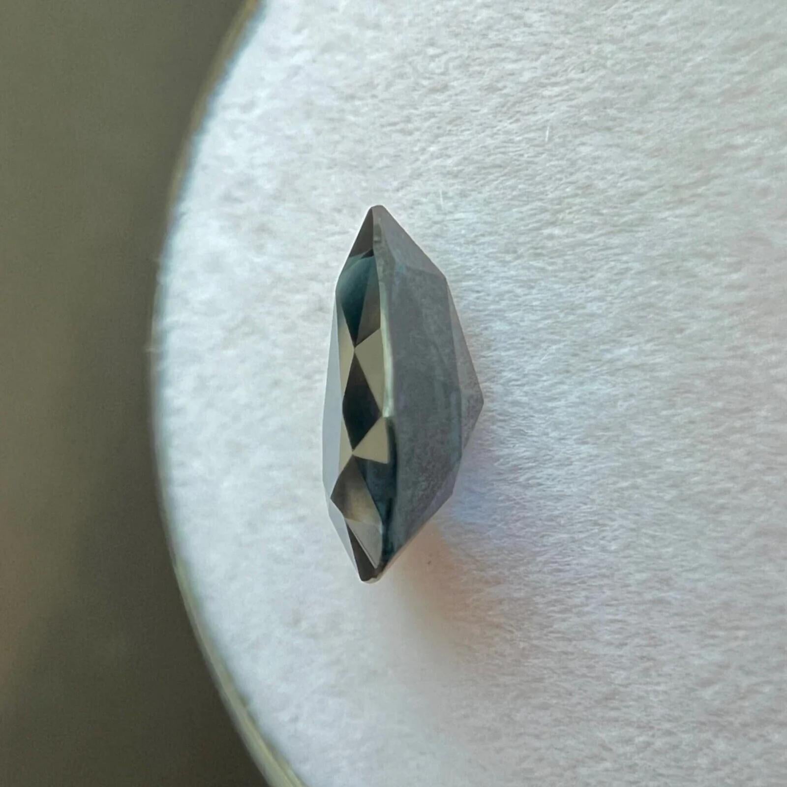GIA Certificado 1,69ct Azul profundo Zafiro sin tratar Gema corte lágrima pera 9,3x7mm en venta 4