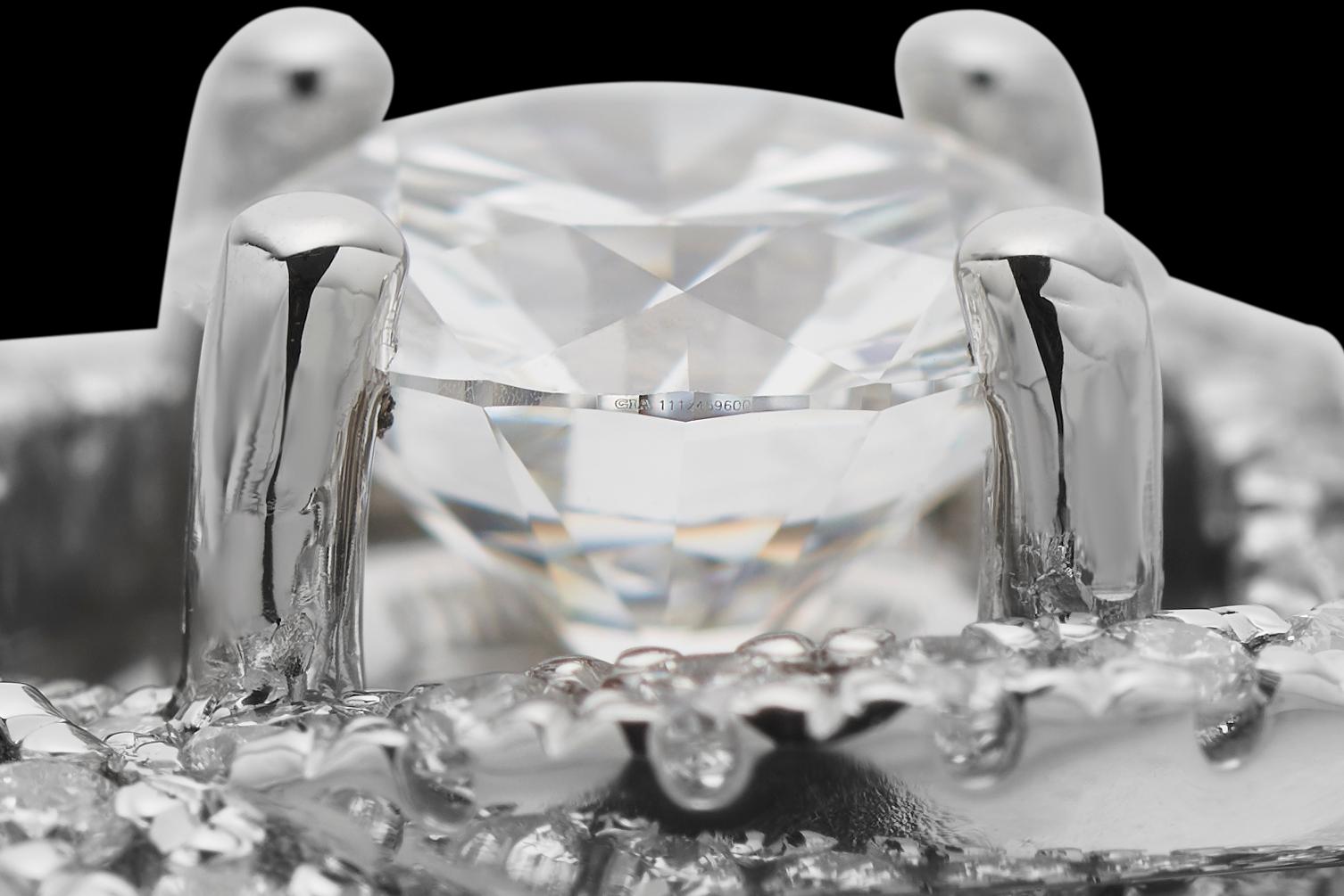 Pendentif Love Trinity certifié GIA 1,62 ct D VS1, diamant rond brillant en vente 4