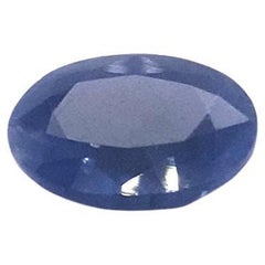 GIA Certified 16 Carat No Heat Oval Shape Natural Dark Blue Sapphire