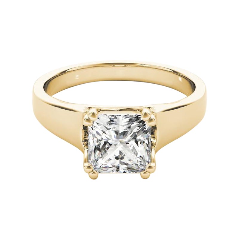 Anello con diamante a traliccio da 1.7 carati, certificato GIA, con doppia punta
