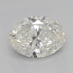 GIA Certified 1.7 Carat Oval Cluster Vintage Flower Diamond Ring