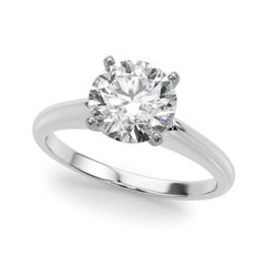 GIA Certified 1.7 Carat Round Solitaire Classic  Diamond Ring