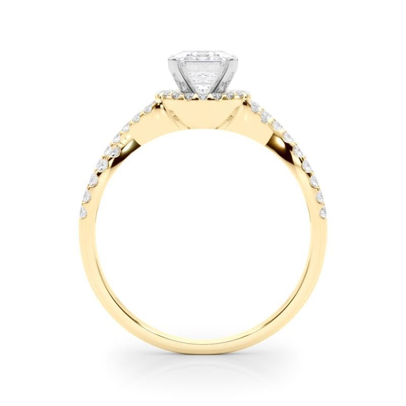 GIA zertifiziert 1.7 Karat Solitär Smaragd Halo Unendlichkeit Diamantring im Zustand „Neu“ im Angebot in New York, NY
