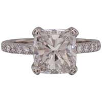 GIA Report Certified Rectangular Modified Brilliant Cut Diamond Ring, 1 ...