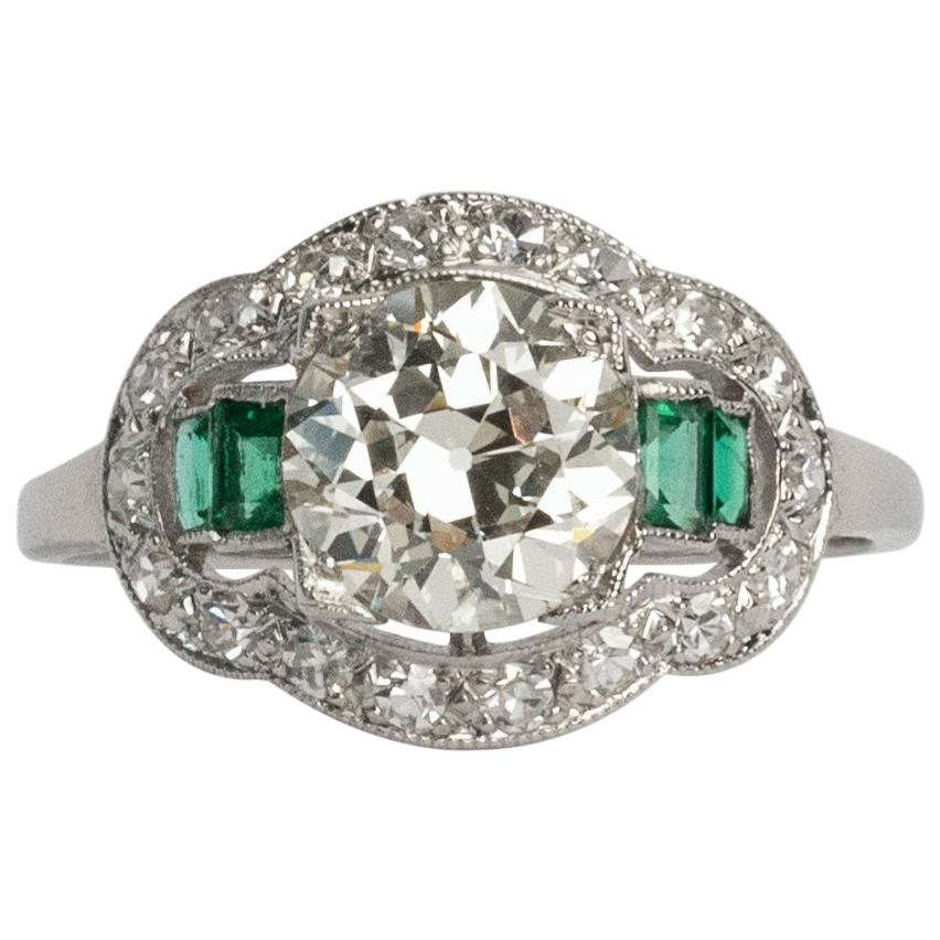 GIA Certified 1.70 Carat Diamond Platinum Engagement Ring For Sale