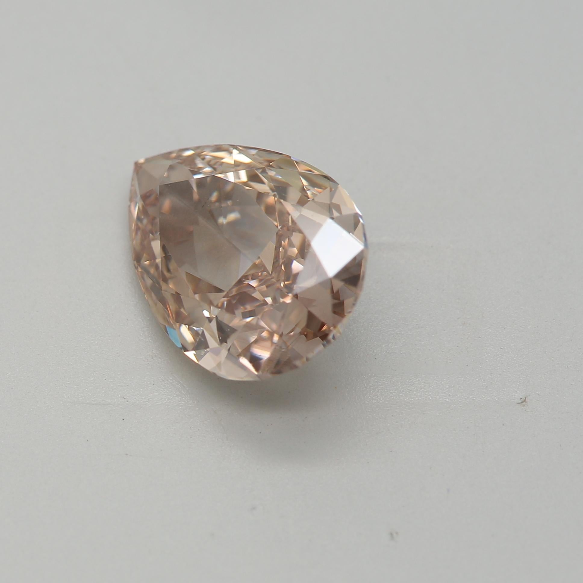 Pear Cut GIA Certified 1.70 Carat Fancy Orange Brown SI1 Clarity Diamond For Sale
