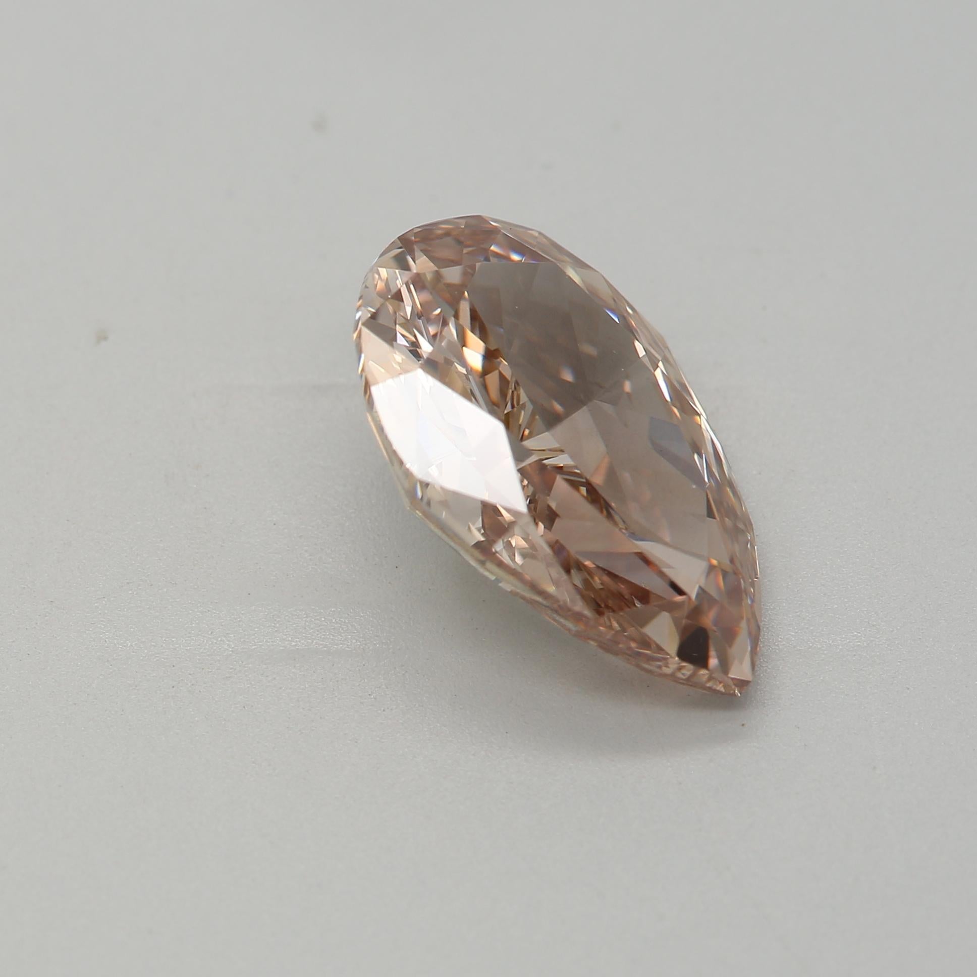 Women's or Men's GIA Certified 1.70 Carat Fancy Orange Brown SI1 Clarity Diamond For Sale