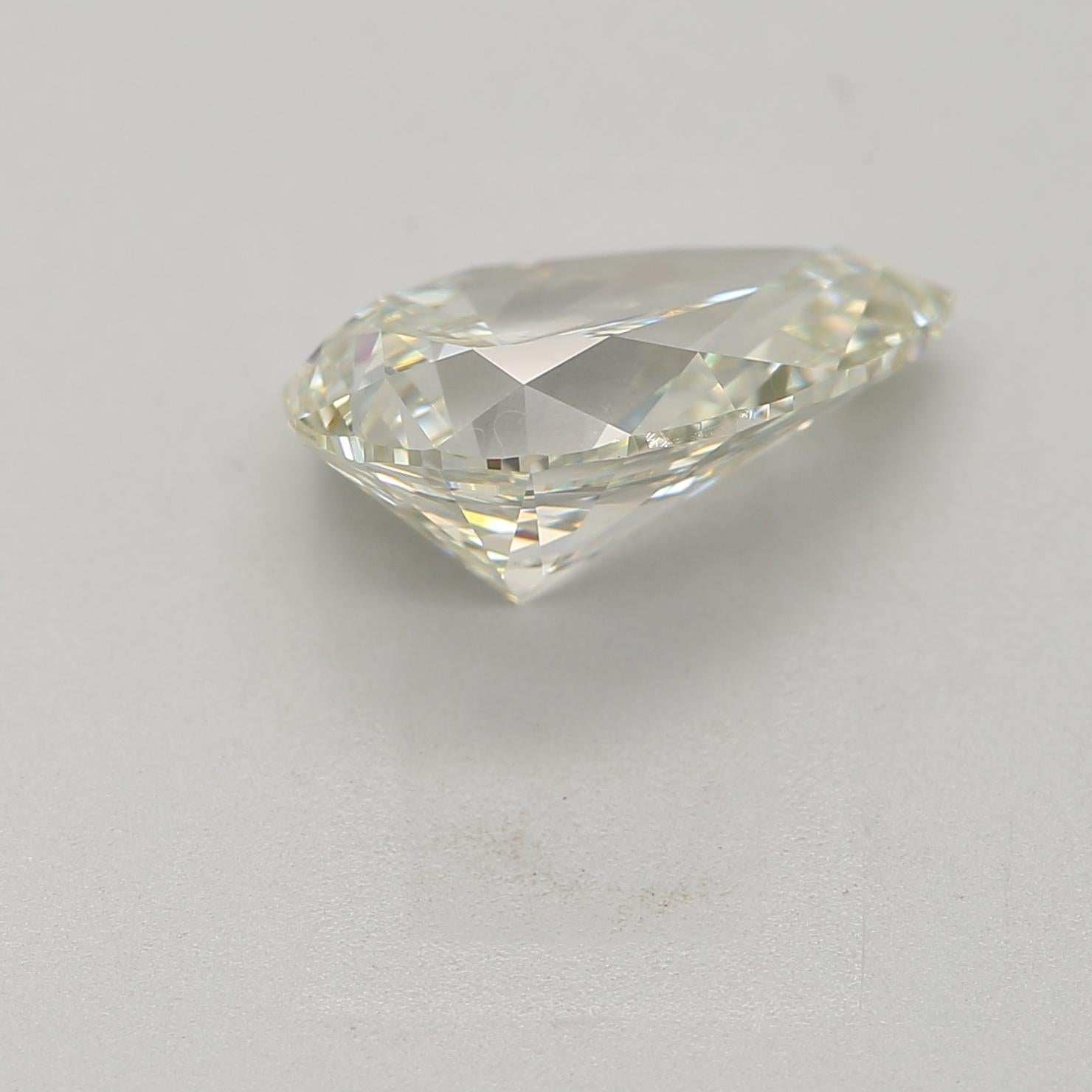 Certificate: GIA
Report Number: 2474907460
Shape And Cut: Pear
Carat Weight: 1.70 carat
Measurements: 9.96 x 6.55 x 4.29 mm
Color Grade: Light Green Yellow

FEATURES OF THE DIAMOND:

This light green-yellow diamond features a subtle mix of green and