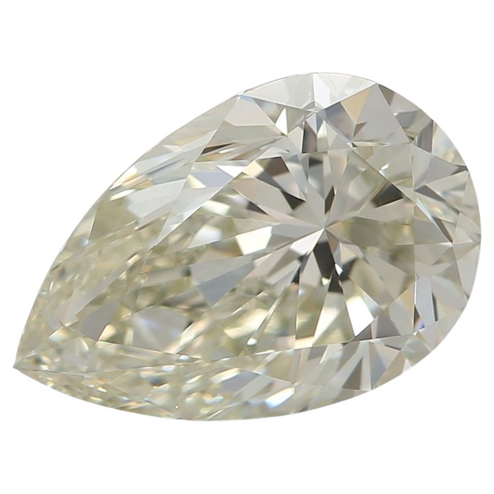 GIA Certified 1.70 Carat Light Green Yellow VS2 Clarity Diamond