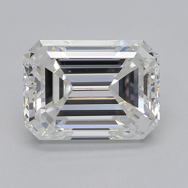 Showcasing a stunning 1.70 emerald diamond, this diamond ring captivates with exceptional brilliance and clarity. Graded G and VS2 , the center stone is elegantly framed by a hidden halo of smaller diamonds, artfully set in a four-prong arrangement.