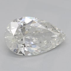 GIA Certified 1.70 Carat Pear Solitaire Tulip Rose Diamond Ring