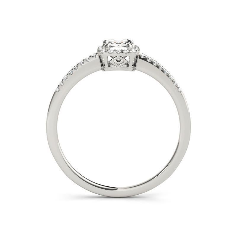 GIA zertifiziert 1,70 Karat Radiant Halo Filigran Korb Diamant Ring Damen