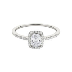 GIA zertifiziert 1,70 Karat Radiant Halo Filigran Korb Diamant Ring