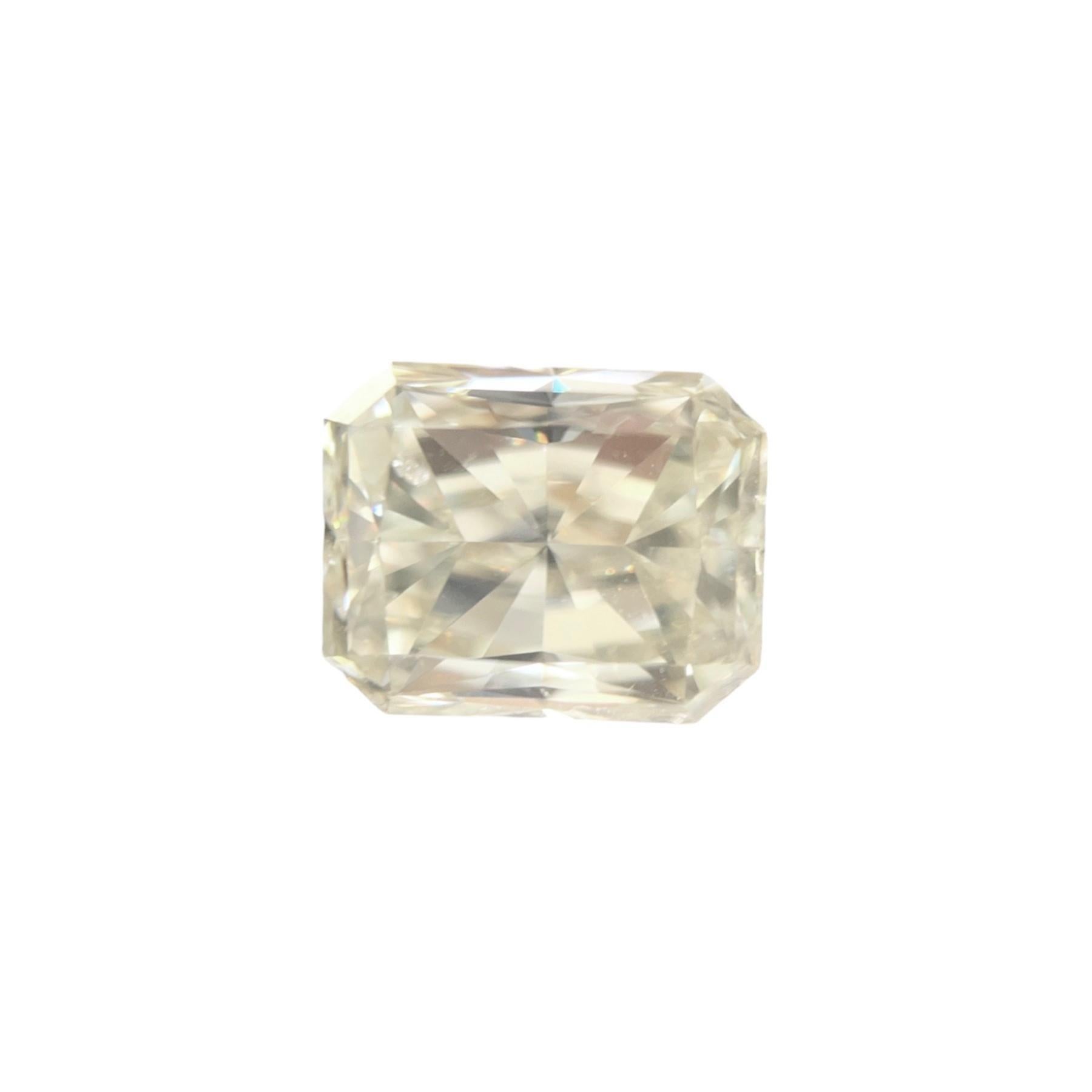 Modern GIA Certified 1.70 Carat Radiant N , SI2 Natural Diamond For Sale