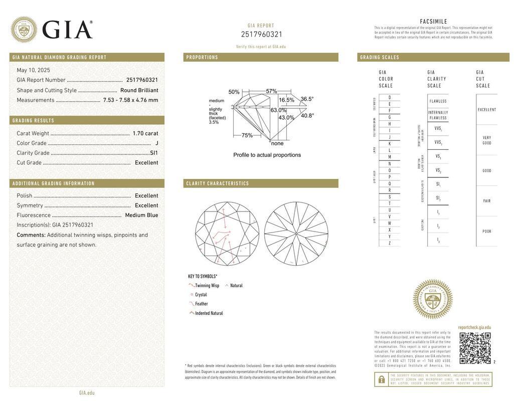 GIA zertifiziert 1,70 Karat Runde Double Halo Split Shank Diamantring (Zeitgenössisch) im Angebot