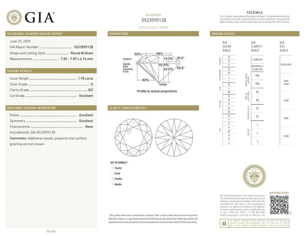 GIA-zertifiziert 1,70 Karat Runde Quadrat Halo Pave 18K Gelbgold Diamantring (Zeitgenössisch) im Angebot