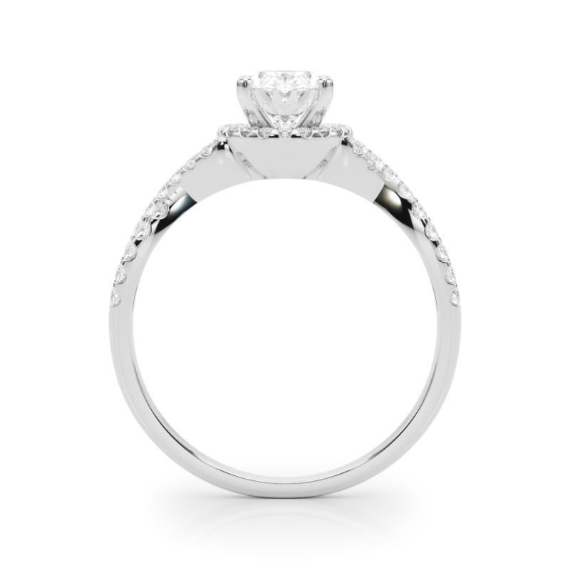 Anello con diamante solitario ovale a raggiera Infinity da 1,70 carati certificato GIA In condizioni Nuovo in vendita a New York, NY