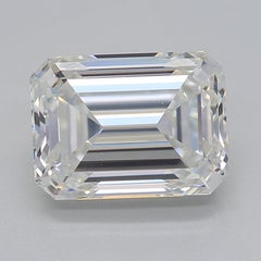 GIA Certified 1.71 Carat Emerald Cut Diamond Milgrain Halo Gold Pendentif