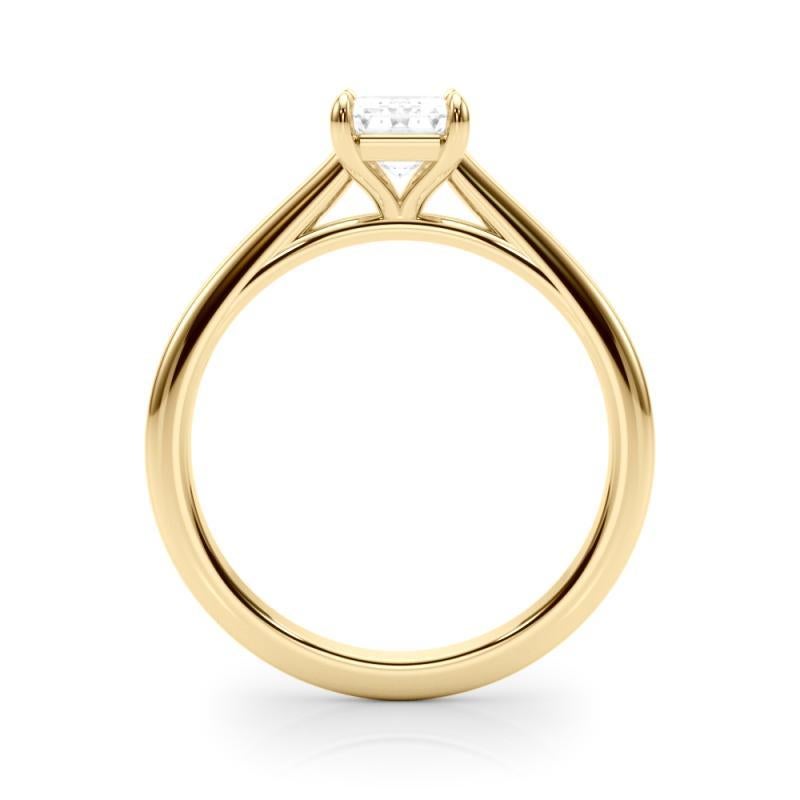 GIA zertifiziert 1.71 Karat Smaragd Solitär Kathedrale Diamantring im Zustand „Neu“ im Angebot in New York, NY