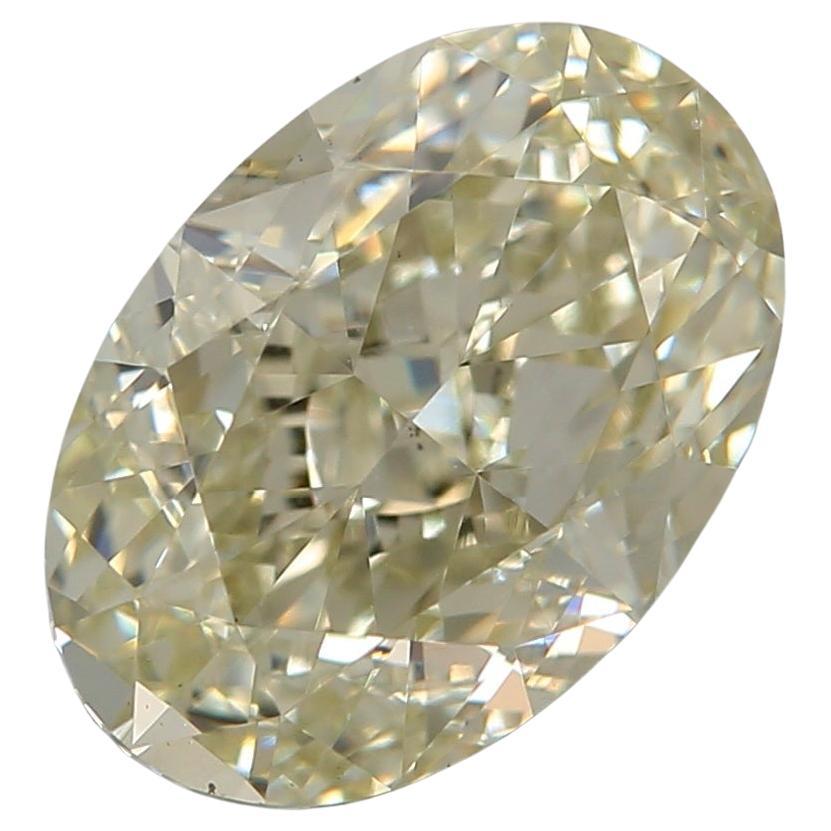 GIA Certified 1.71 Carat Fancy Light Greenish Yellow SI1 Clarity Diamond