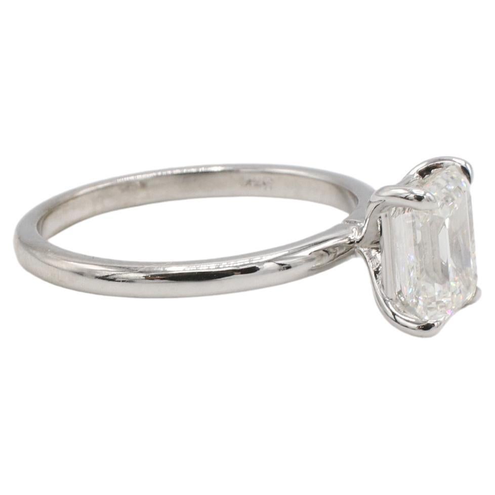 GIA Certified 1.71 Carat G VS2 Emerald Cut Natural Diamond Solitaire Engagement Ring 
GIA report number: 2206844716
Diamond: 1.71 Carat G VS2 Emerald Cut Natural Diamond
Metal: 14k white gold
Weight: 2.86 grams
Size: 7 (US)
Height: 5.5mm
