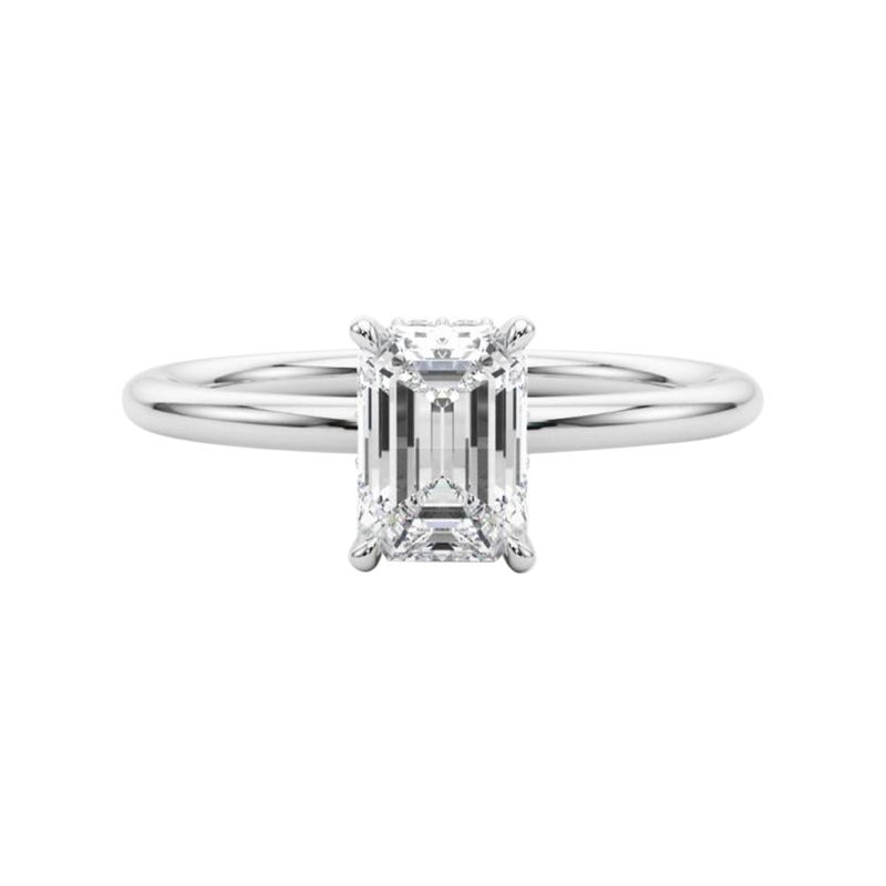 GIA-zertifizierter 1,71 Karat verborgener Halo-Smaragd  Diamantring