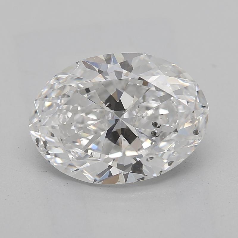 Dieser exquisite, in New York handgefertigte Diamantring verfügt über einen funkelnden ovalen Mittelstein mit einem Gewicht von 1,71, der mit einer fesselnden E- und SI2-Einstufung versehen ist, die für außergewöhnliche Brillanz und Feuer sorgt.