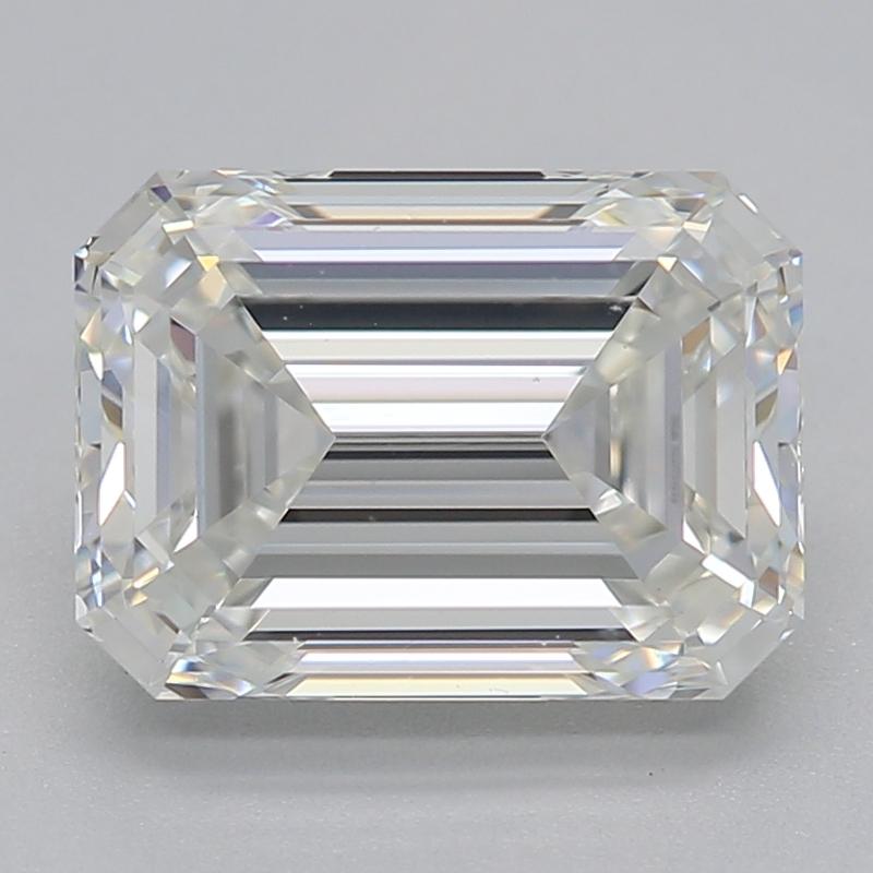 Showcasing a stunning 1.71 emerald diamond, this diamond ring captivates with exceptional brilliance and clarity. Graded G and VS1 , the center stone is elegantly framed by a hidden halo of smaller diamonds, artfully set in a four-prong arrangement.