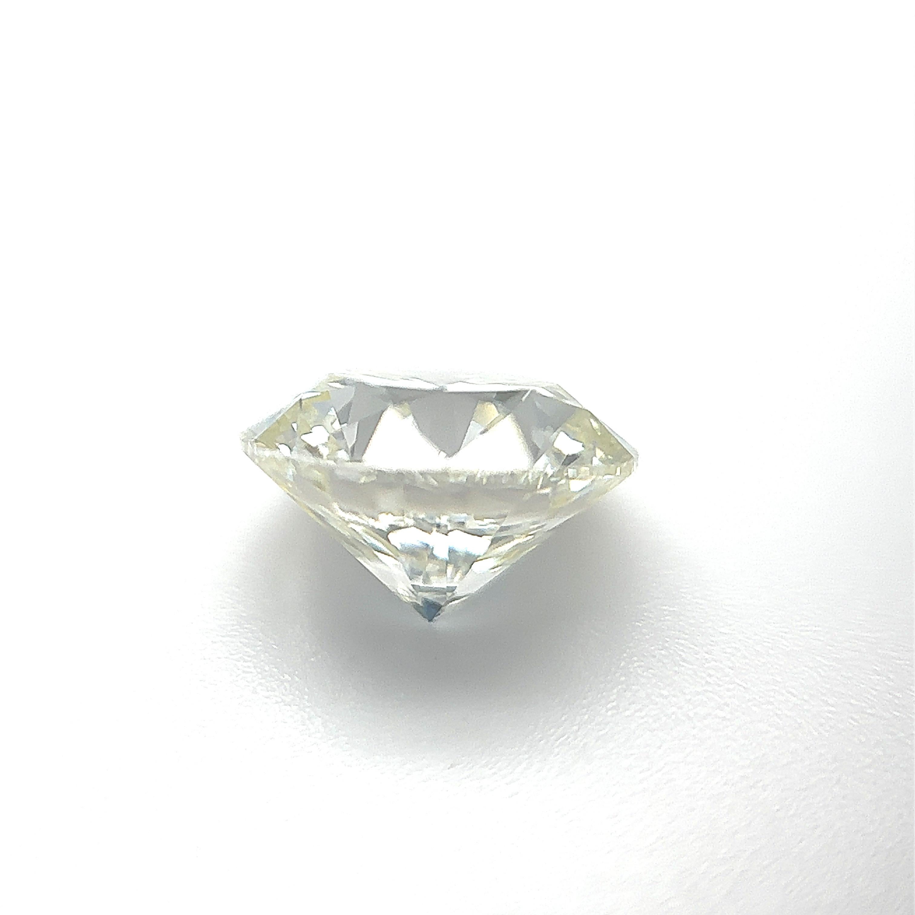 Taille ronde Diamant naturel brillant rond de 1,71 carat certifié par la GIA (bagues de fiançailles) en vente